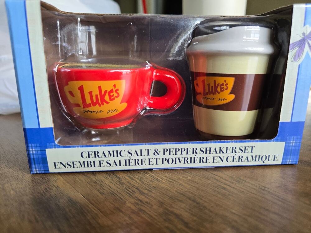 Gilmore Girls Salt And Pepper Shakers Ceramic Luke’s Mug & Latte Mug Shaker New